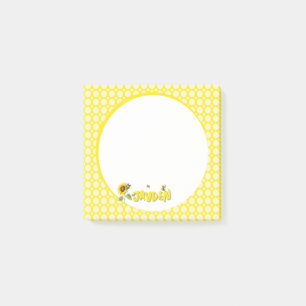 Post-it® Tournesol à l'aquarelle avec papillons