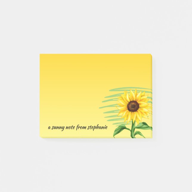 Post-it® Tournesol jaune brillant Personnalisé (Devant)