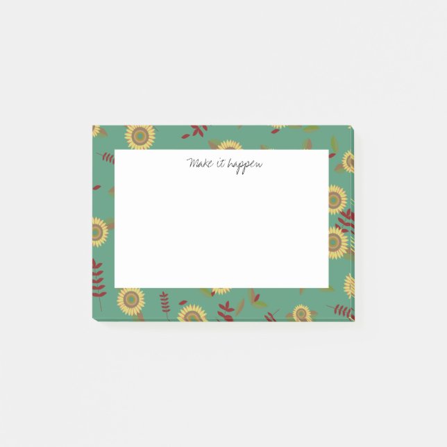 Post-it® Tournesol post-it personnalisé, faites-le arriver (Devant)