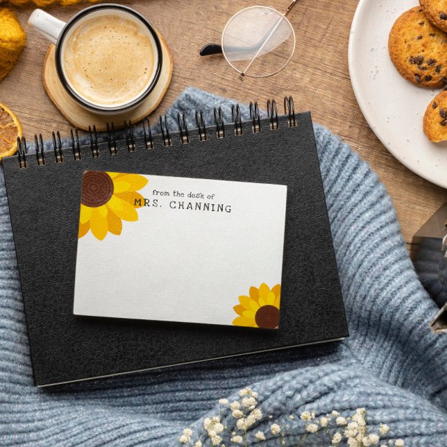 Post-it® Tournesols du bureau de l'enseignant (Créateur téléchargé)