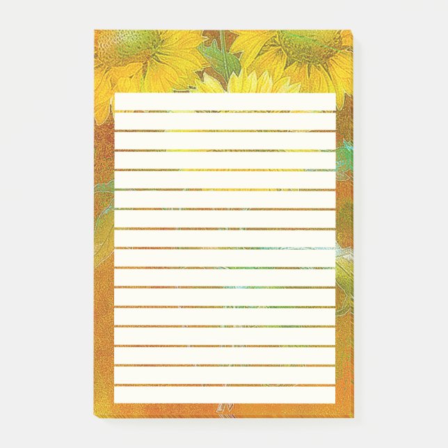 Post-it® Tournesols peints doux (Devant)