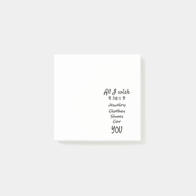 Post-it® Tout ce que je souhaite, c'est toi (Devant)