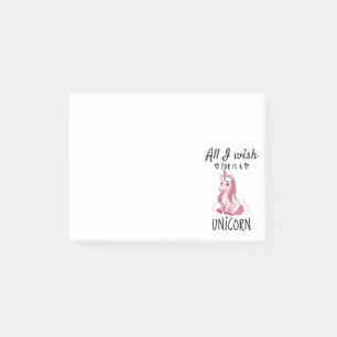 Post-it® Tout ce que je souhaite est une licorne