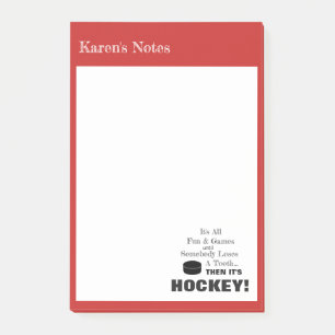 Post-it® Tout est amusant & jeux...puis c'est HOCKEY !