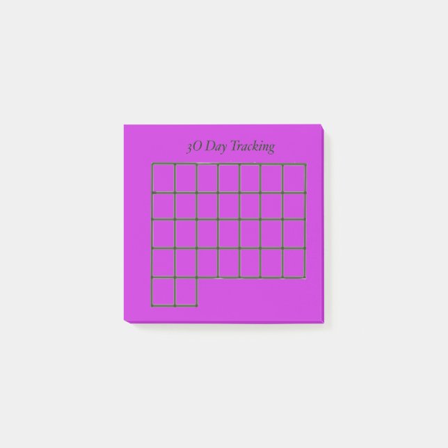 Post-it® Tracker 30 jours Purple Notes collantes (Devant)