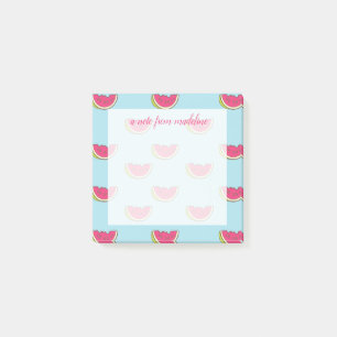 Post-it® Tranches de pastèque sur Motif Turquoise