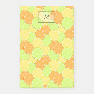 Post-it® Tranches d'orange, citron, chaux