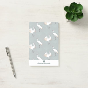 Post-it® Tranquille grues japonaises & Gingko Feuilles pers