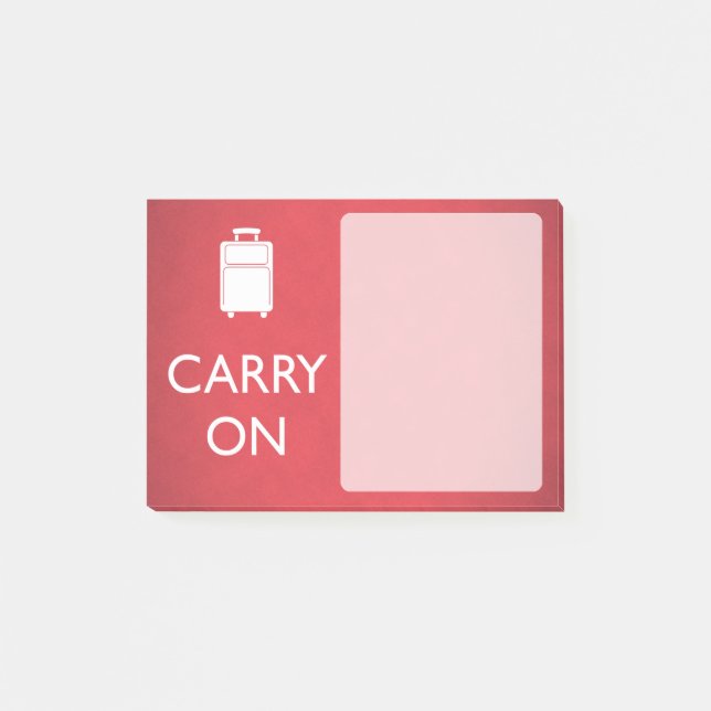Post-it® TRANSPORTER - Bagages - Rouge drôle (Devant)