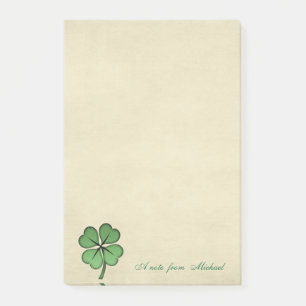 Post-it® Trèfle irlandais chanceux chic - Personnalisé