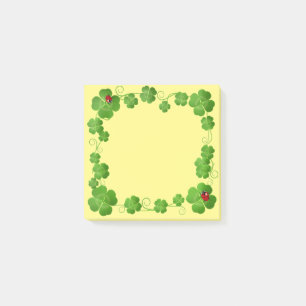 Post-it® Trèfles à quatre feuilles chanceux & coccinelles s