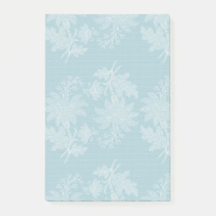 Post-it® Très jolie fausse dentelle florale bleu clair blan