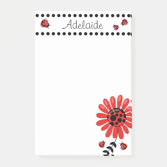 Post-it® Très moderne Red Ladybug Personnalisé (Devant)
