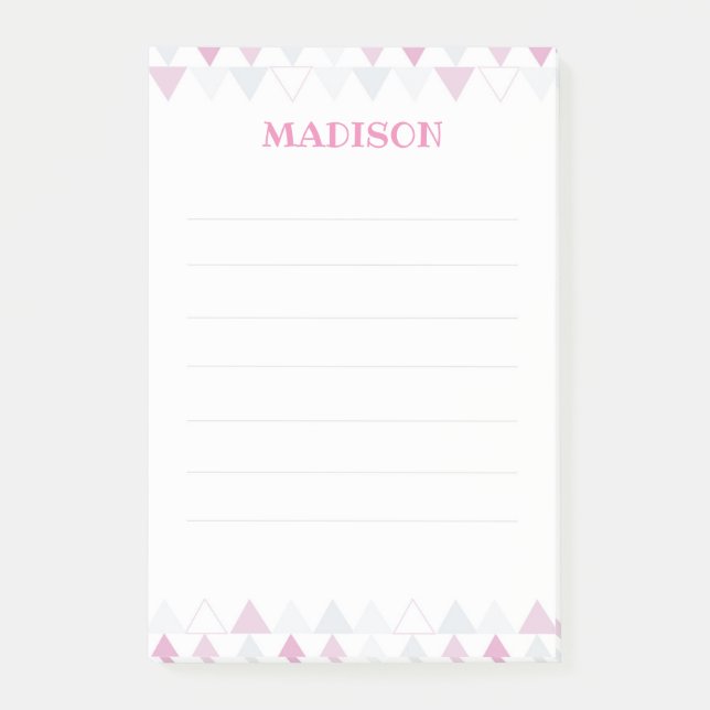 Post-it® Triangles roses Poster des notes (Devant)