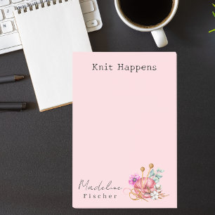 Post-it® Tricot rose simple et minimal