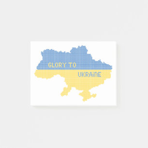 Post-it® Tricot Ukraine texte de la carte d'Etat Gloire à l