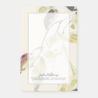 Triptyque de branche de feuille d'aquarelle