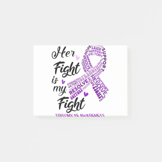 Post-it® Trisomy 18 Sensibilisation Son combat est mon comb (Devant)