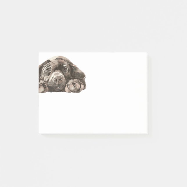 Post-it® Triste Black Labrador Retriever Chien Animal anima (Devant)