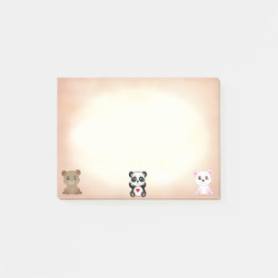 Post-it® Trois petits ours mignons