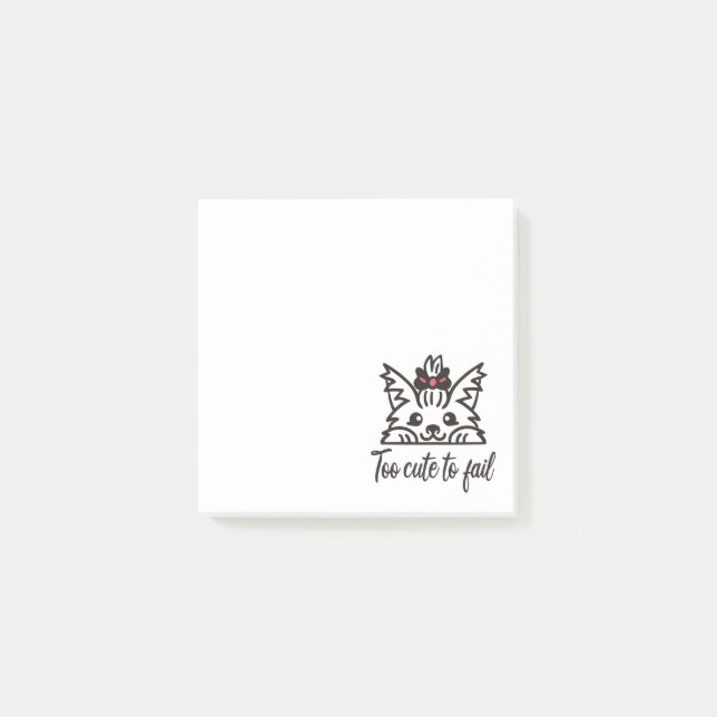 Post-it® Trop mignon pour échouer (Devant)