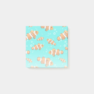 Post-it® Tropical Clownfish & Bubbles Motif