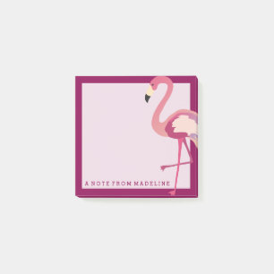 Post-it® Tropical   Flamant rose aquarelle