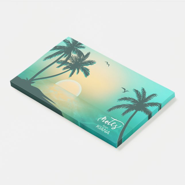 Post-it® Tropical Isle Sunrise Turquoise ID581 (Incliné)