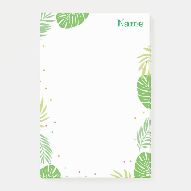 Post-it® Tropical Leaf Post it Notes Papeterie (Devant)