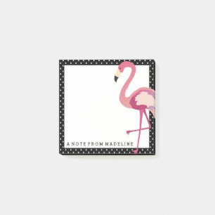 Post-it® Tropical   Pois de Flamant rose aquarelle