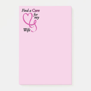 Post-it® Trouver un remède/coeur/femme...Cancer du sein