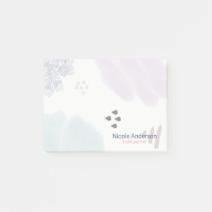 Post-it® Trucs Abstraits de pinceau mignon Pastel