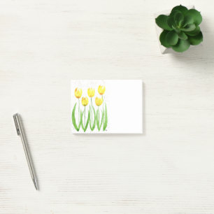 Post-it® Tulières jaunes fleurs aquarelle nature printemps