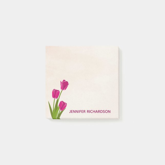 Post-it® Tulipes de roses indien sur l'aquarelle (Devant)