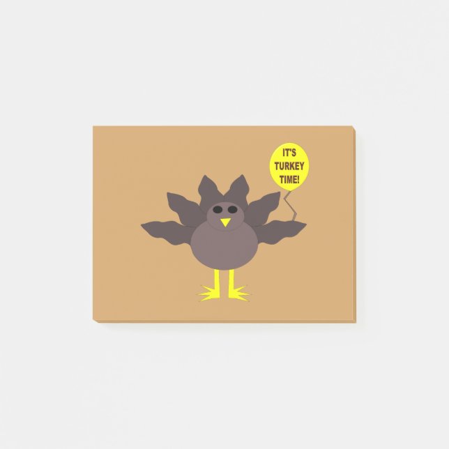 Post-it® Turkey Time Thanksgiving Post it note Pad (Devant)