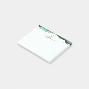 Post-it® Turquoise Agate Geode Gold Parties scintillant Scr