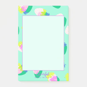Post-it® Turquoise aux fraises