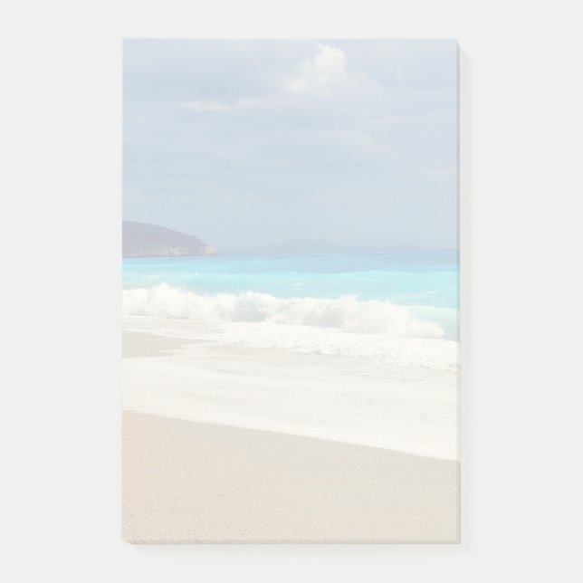 Post-it® Turquoise Blue Sea Beach Photo Faded Post Notes (Devant)