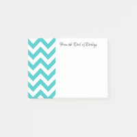 Turquoise Chevron Personnalisé Post Notes