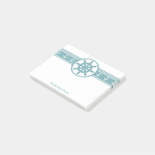 Post-it® Turquoise Ships Roue Notes personnalisées