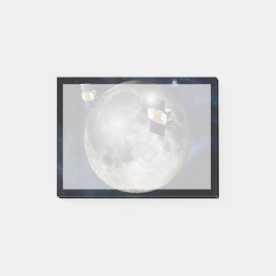 Post-it® Twin Grail Spacecraft Orbitant La Lune.