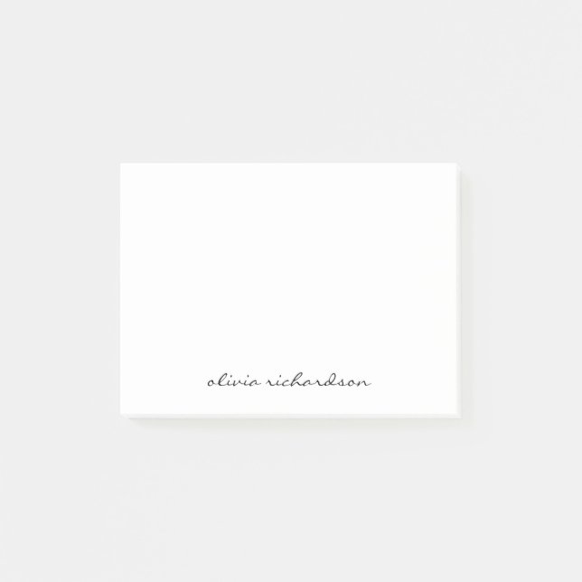 Post-it® Typographie de script manuscrite simple Noir moder (Devant)