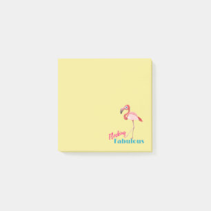Post-it® Typographie Fabuleuse avec Flamant Rose