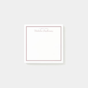 Post-it® Typographie minimale Décontracté Script Pastel Ros