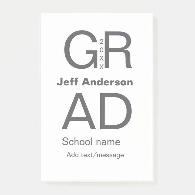 Post-it® Typographie moderne graduation simple minimum c (Devant)