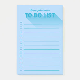 Post-it® Typographie moderne Liste bleue à faire