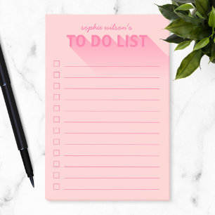 Post-it® Typographie Moderne Liste de Choses à Faire Rose