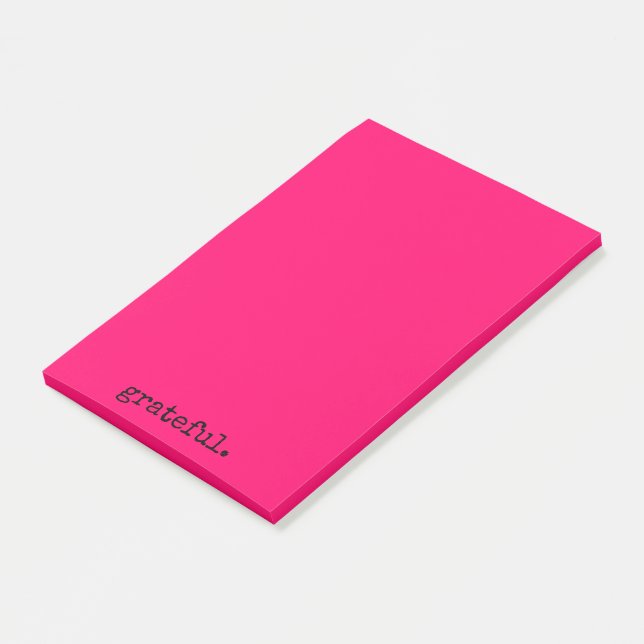 Post-it® typographie reconnaissante rose chaud (Incliné)