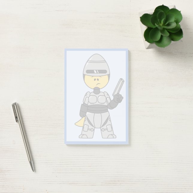 Post-it® Tyrannosaurus Rex Habillé Comme Robocop. (Bureau)