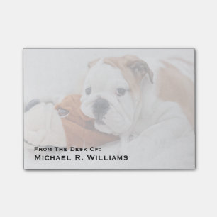 Post-it® Un Chiot De Bulldog Anglais Jouant Avec Un Bulldog